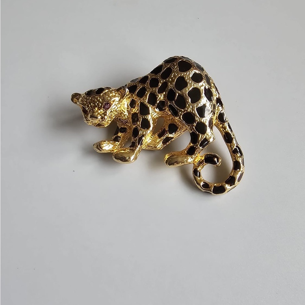 Vintage Leopard Brooch By Park Lane
